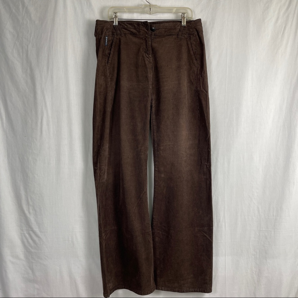 AJ Jeans by Armani Brown Skinny Whale Wide Legged Corduroy Pants